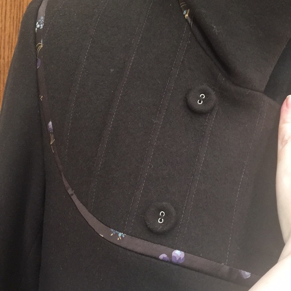 Rebecca Taylor Chocolate Brown Overcoat, Wool - Picture 3 of 13